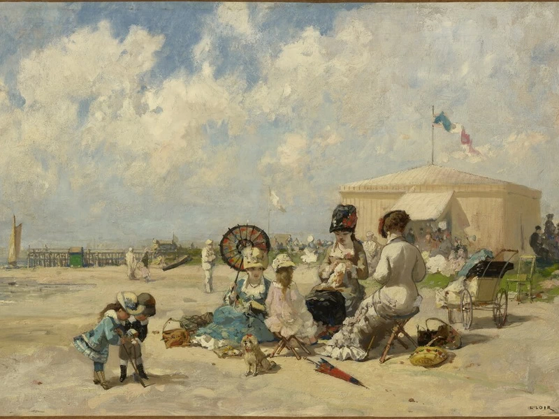 1845-Luigi Loir - In riva al mare - Clark Art Institute